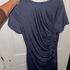 Women's Navy Ruched Top